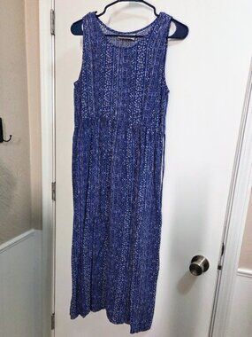 Erika Studio Floral Maxi Dress in Blue & White Like New